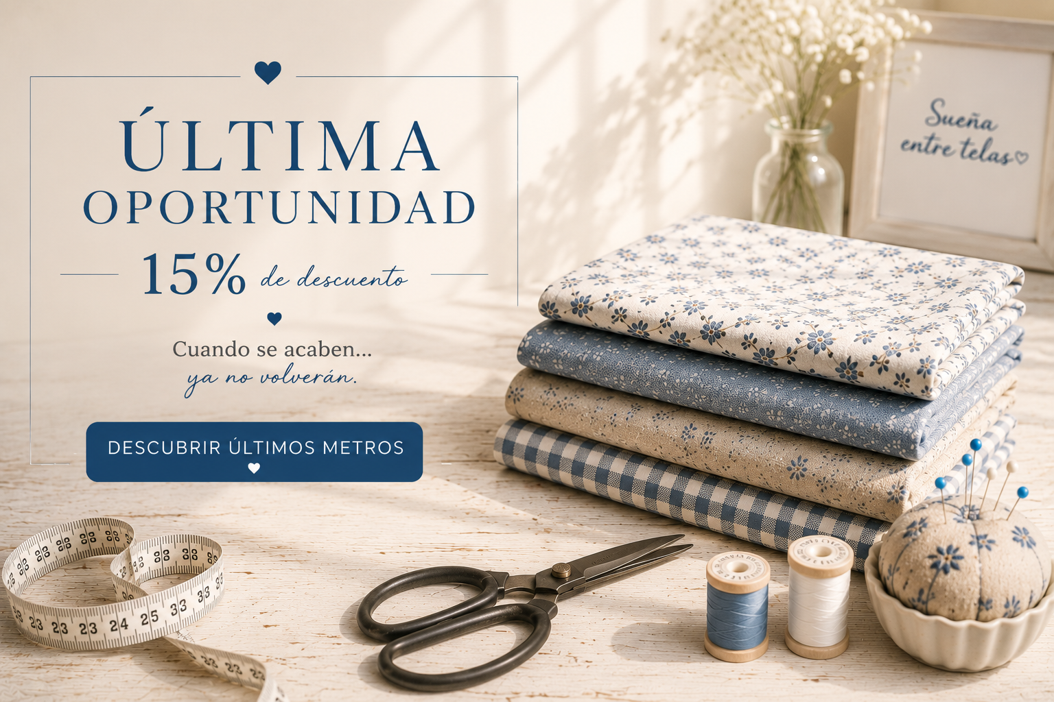 Última oportunidad 15 % de descuento Última oportunidad 15 % de descuento