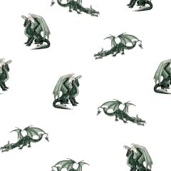 DRAGON POPPY FONDO BLANCO