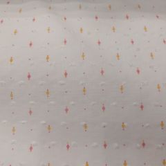 PLUMETI BLANCO ESTAMPADO FRESA Y OCRE