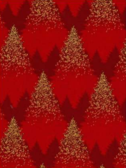 ARBOLES NAVIDAD DORADOS CON FONDO ROJO
