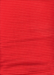 TROZO SEERSUCKER NARANJA Y ROJO CUADRO PEQUEÑO 30cm