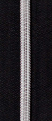 CREMALLERA NEGRA DIENTES PLATA #3