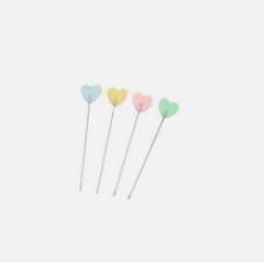 CAJA 100 ALFILERES CORAZON 5CM