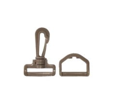 MOSQUETON Y ANILLA 60x32 MM TOPO