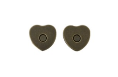 CIERRE MAGNETICO CORAZON BRONCE