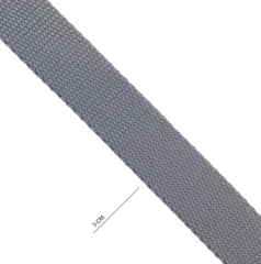 CINTA MOCHILA RIGIDA ALGODON GRIS 30mm