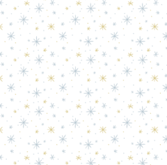 MUSELINA ESTRELLAS AZULES Y BEIGE