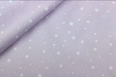 TROZO FIELTRO LILA ESTRELLAS BLANCAS 50cm