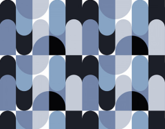 RETAL PIEL MELOCOTON GEOMETRICO AZUL 120cm