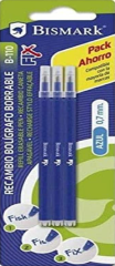 3 RECAMBIOS BOLIGRAFO BORRABLE AZUL