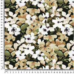 ALGODON FLORES BEIGE