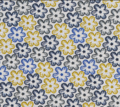 VIELLA FLORES AMARILLAS Y AZULES