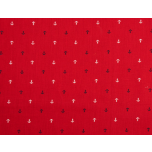 ANCLAS MARINO Y BLANCO FONDO ROJO