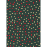 NAVIDAD ESTRELLAS BLANCAS Y DORADAS FONDO VERDE