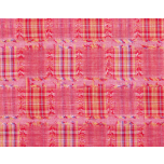 ALGODON CUADROS SIMULAN PARCHES ROJO