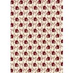 ALGODON CRUDO FLORES BURDEOS