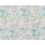 ESTAMPADO FLORES LAVANDA Y HOJAS VERDES