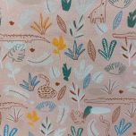 TROZO PUNTO ALGODON SELVA ROSA 120 cm