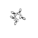 MOSQUETON ALARGADO PLATA 25MM