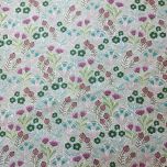 LINO CON ALGODON FLORES VERDE