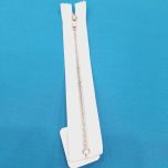 CREMALLERA DIENTE NIQUEL BLANCA  16CM