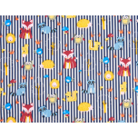 TROZO ANIMALES RAYAS AZUL MARINO 45cm