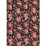 TROZO ROSAS MEDIANAS FONDO NEGRO 40cm