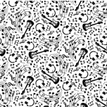 GUITARRAS Y NOTAS MUSICALES