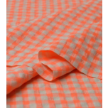 SEERSUCKER NARANJA FLUOR CUADRO GRANDE