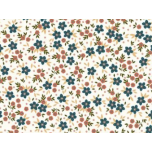 VIELLA FLORES VERDE FONDO MARFIL