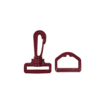 MOSQUETON Y ANILLA 60x32 MM GRANATE