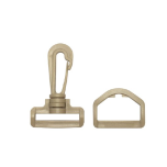 MOSQUETON Y ANILLA 60x32 MM BEIGE