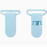 PINZA CHUPETERO PLASTICO AZUL CLARO