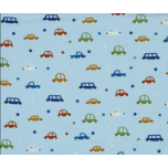 FRANELA COCHES FONDO AZUL