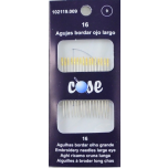 AGUJAS BORDAR OJO LARGO 9 16