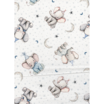 ELEFANTES AZULES FLONDO BLANCO