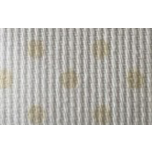 PIQUE TOPO BEIGE FONDO BLANCO