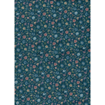 FLORES PASTEL FONDO AZUL PETROLEO