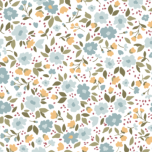 PEQUEÑAS FLORES AZULES Y AMARILLAS