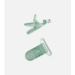 PINZA CHUPETERO PLASTICO TRANSPARENTE VERDE