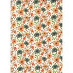 FLORES MEDIANAS NARANJAS Y VERDES