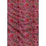 ALGODON FLORES FONDO FUCSIA