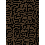 TROZO VISCOSA GEOMETRICO MARRON Y NEGRO 110cm