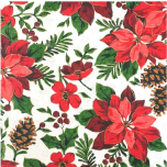 MANTEL FLOR NAVIDAD Y PIÑAS