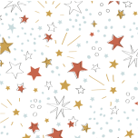 TROZO ESTRELLAS Y PUNTOS FONDO BLANCO 60cm