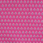 VOILE FUCSIA FLORES AZULES