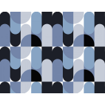 RETAL PIEL MELOCOTON GEOMETRICO AZUL