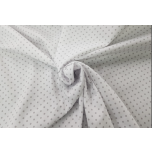 PIQUE TOPO GRIS FONDO BLANCO