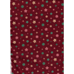 NAVIDAD ESTRELLAS COLORES FONDO GRANATE