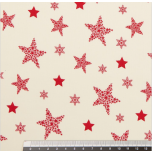 NAVIDAD ESTRELLAS ROJAS FONDO CRUDO